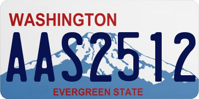 WA license plate AAS2512