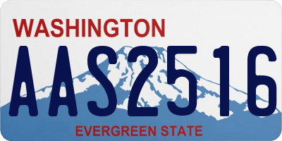WA license plate AAS2516