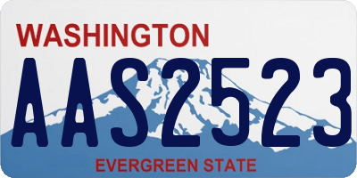 WA license plate AAS2523