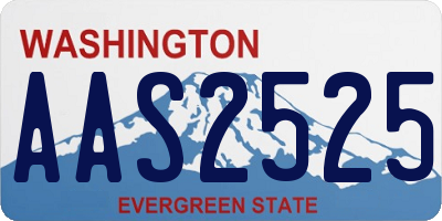 WA license plate AAS2525