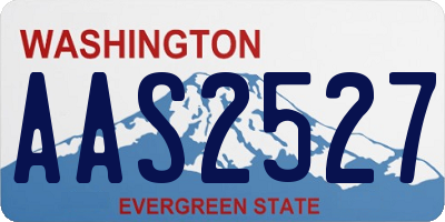 WA license plate AAS2527