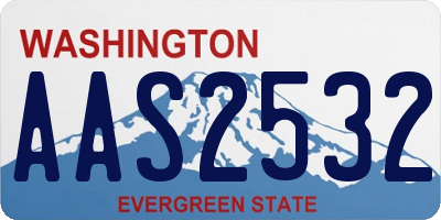 WA license plate AAS2532