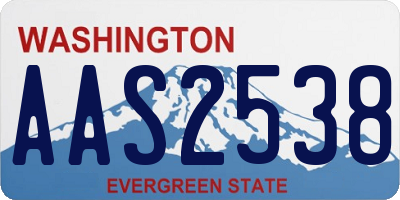 WA license plate AAS2538