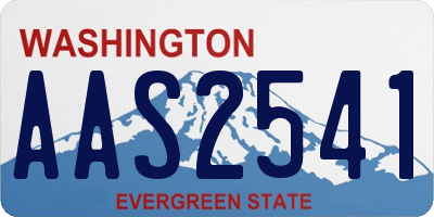 WA license plate AAS2541