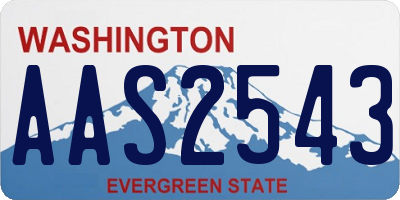 WA license plate AAS2543