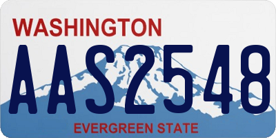 WA license plate AAS2548