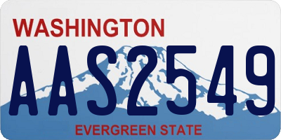 WA license plate AAS2549