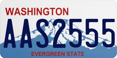 WA license plate AAS2555