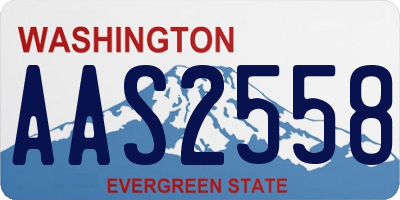 WA license plate AAS2558