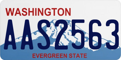 WA license plate AAS2563