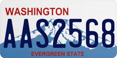 WA license plate AAS2568