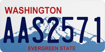 WA license plate AAS2571
