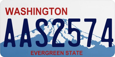 WA license plate AAS2574