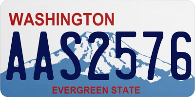 WA license plate AAS2576
