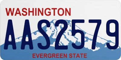 WA license plate AAS2579
