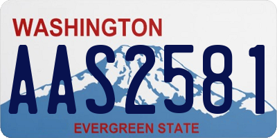 WA license plate AAS2581