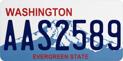 WA license plate AAS2589
