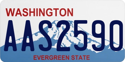 WA license plate AAS2590
