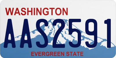 WA license plate AAS2591
