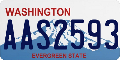 WA license plate AAS2593