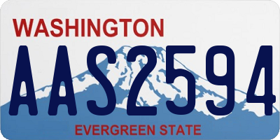 WA license plate AAS2594