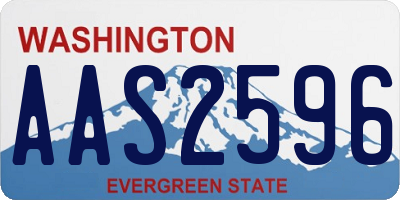 WA license plate AAS2596