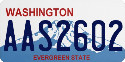 WA license plate AAS2602