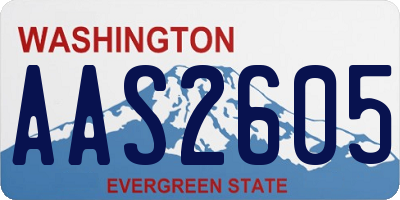 WA license plate AAS2605