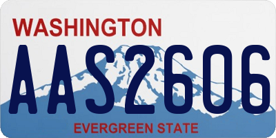WA license plate AAS2606