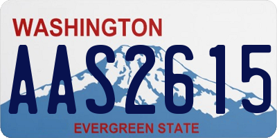 WA license plate AAS2615