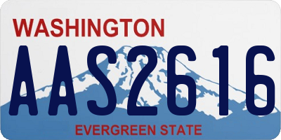 WA license plate AAS2616