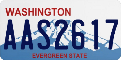 WA license plate AAS2617