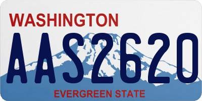 WA license plate AAS2620