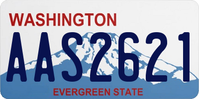 WA license plate AAS2621
