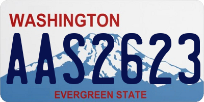 WA license plate AAS2623