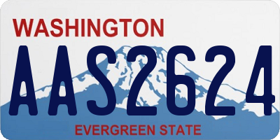 WA license plate AAS2624