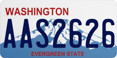 WA license plate AAS2626