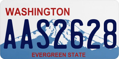 WA license plate AAS2628