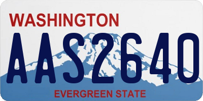 WA license plate AAS2640