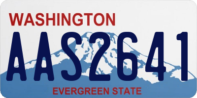 WA license plate AAS2641