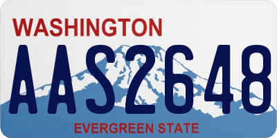 WA license plate AAS2648