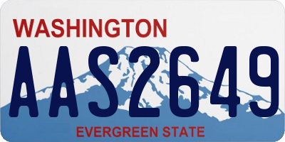 WA license plate AAS2649
