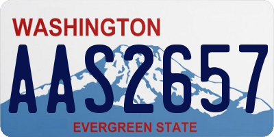 WA license plate AAS2657
