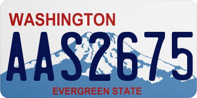 WA license plate AAS2675