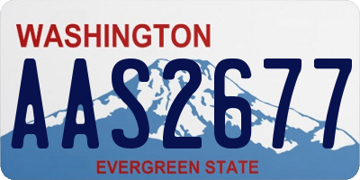 WA license plate AAS2677