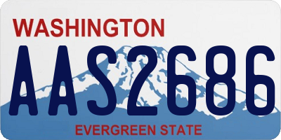 WA license plate AAS2686