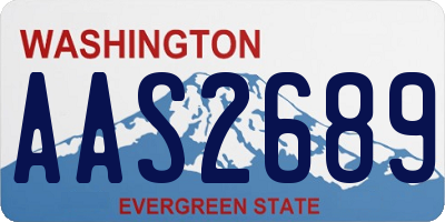 WA license plate AAS2689