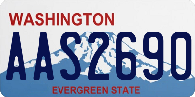 WA license plate AAS2690