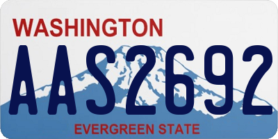 WA license plate AAS2692