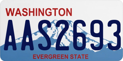 WA license plate AAS2693